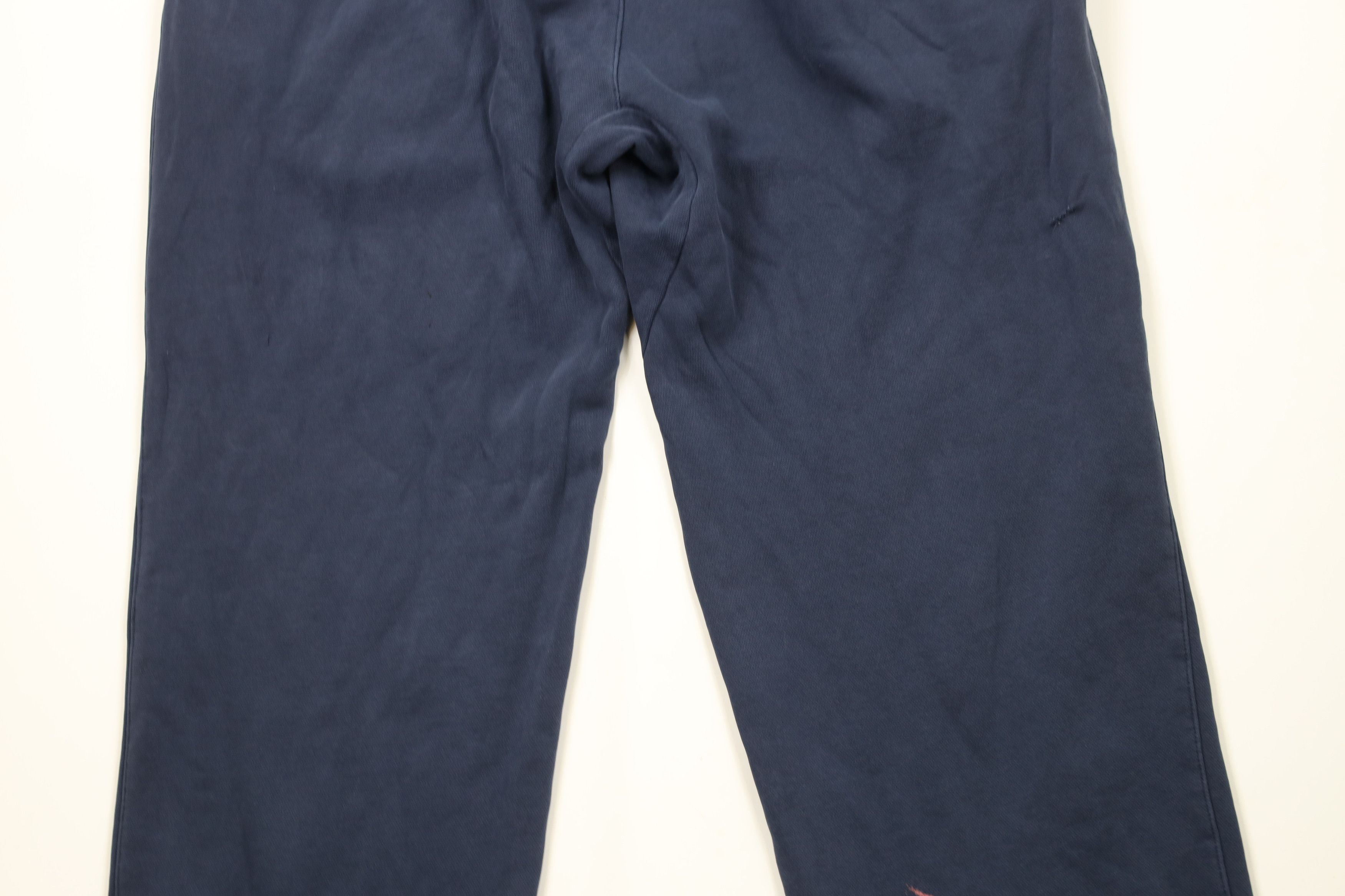 Nike × Vintage Vintage Nike Scott Mini Swoosh Wide Leg Sweatpants Blue Size US 38 / EU 54 - 14 Thumbnail