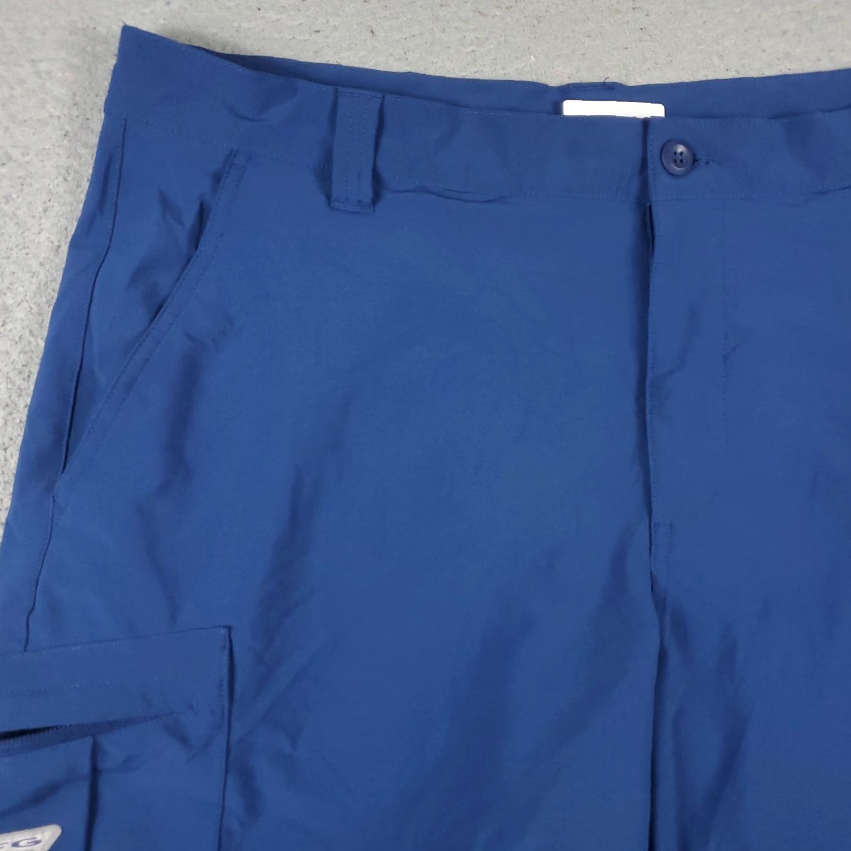 Vintage Columbia Mens Blue Chino Shorts Size 38 Big & Tall Flat Front Cotton Blend Mens Size US 38 / EU 54 - 2 Thumbnail