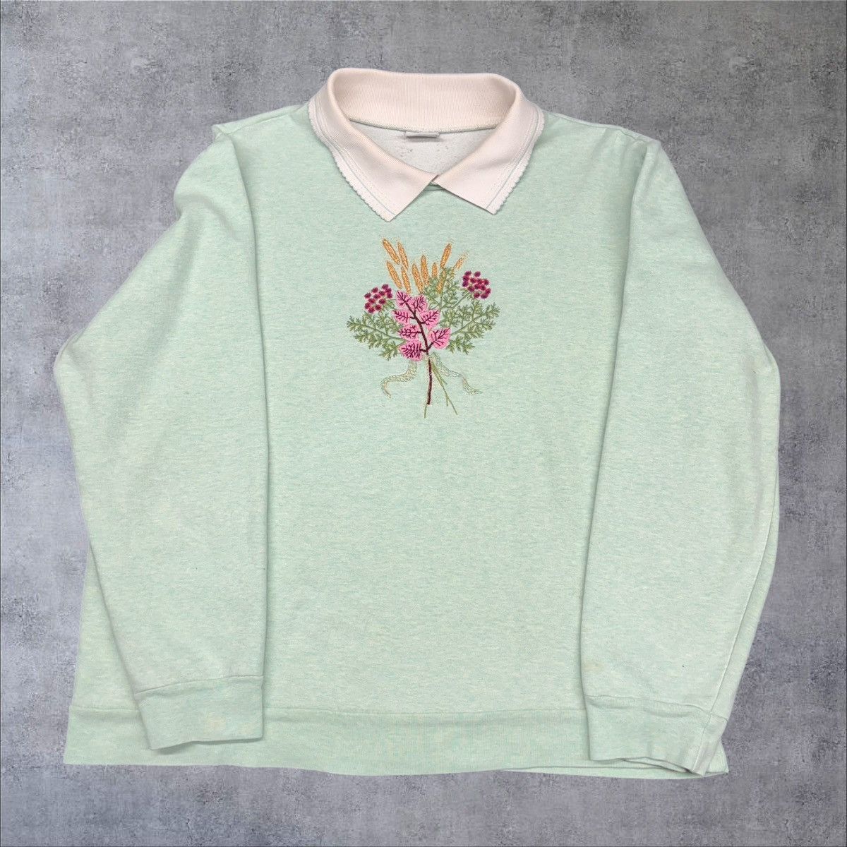 Vintage Vintage Collared Grandma Sweatshirt Size L / US 10 / IT 46 - 1 Thumbnail