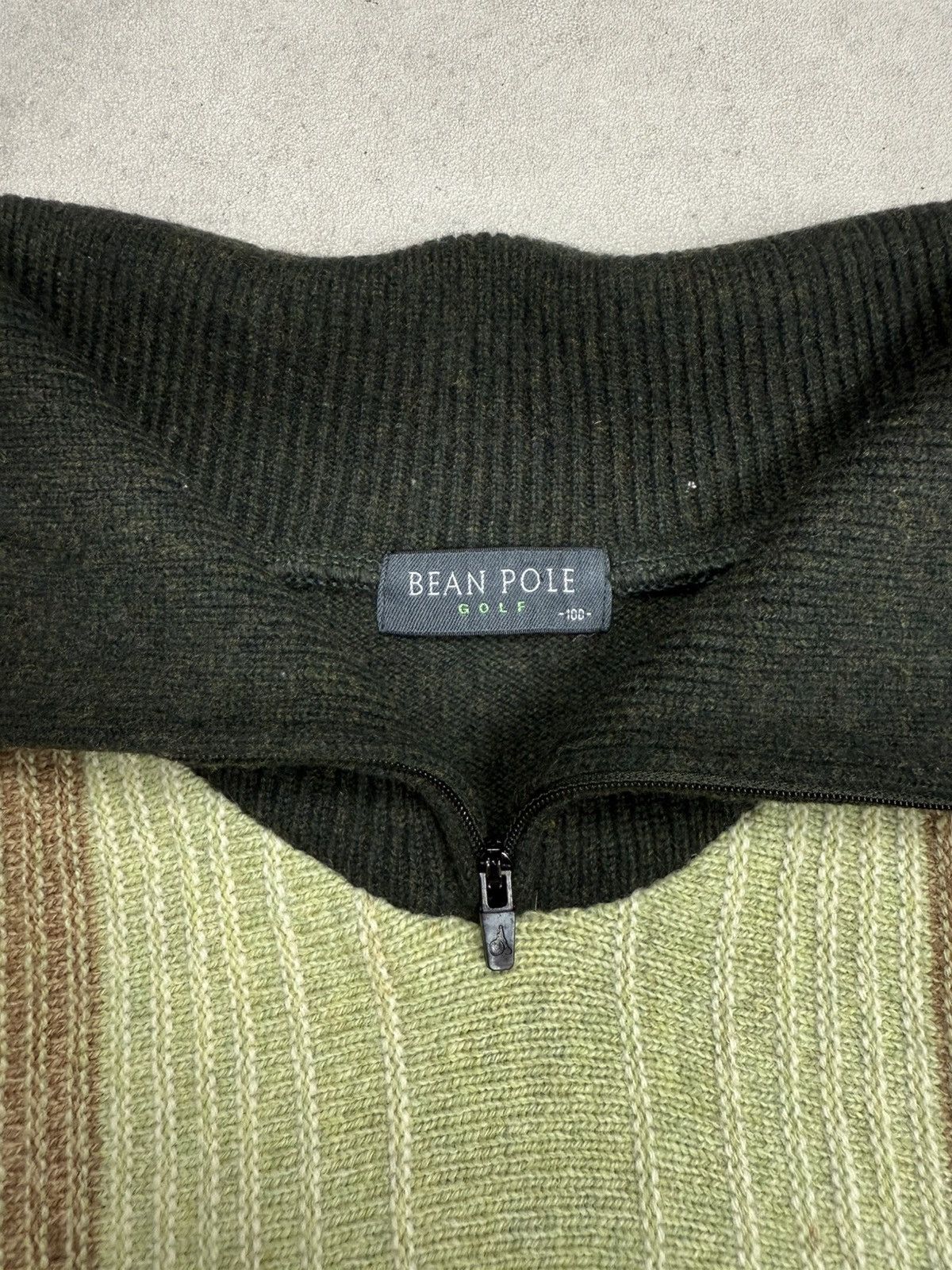Vintage Vintage Bean Pole Knit Sweater Jumper Quarter Zip Size US L / EU 52-54 / 3 - 5 Thumbnail