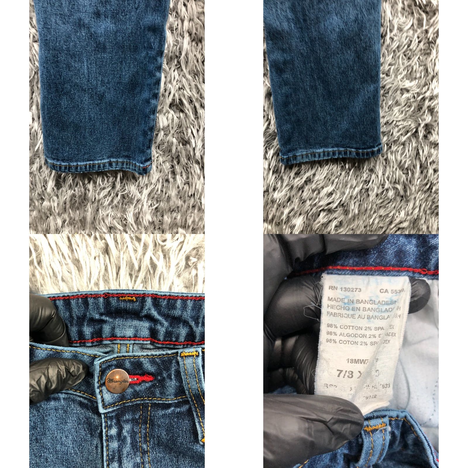 Wrangler Wrangler 13MWZ Jeans Size 7 Juniors Womens Medium Wash Blue Denim 5-Pocket Regular Straight Belt Loops Zipper Button Cotton Vintage No Size 28" / US 6 / IT 42 - 8 Thumbnail