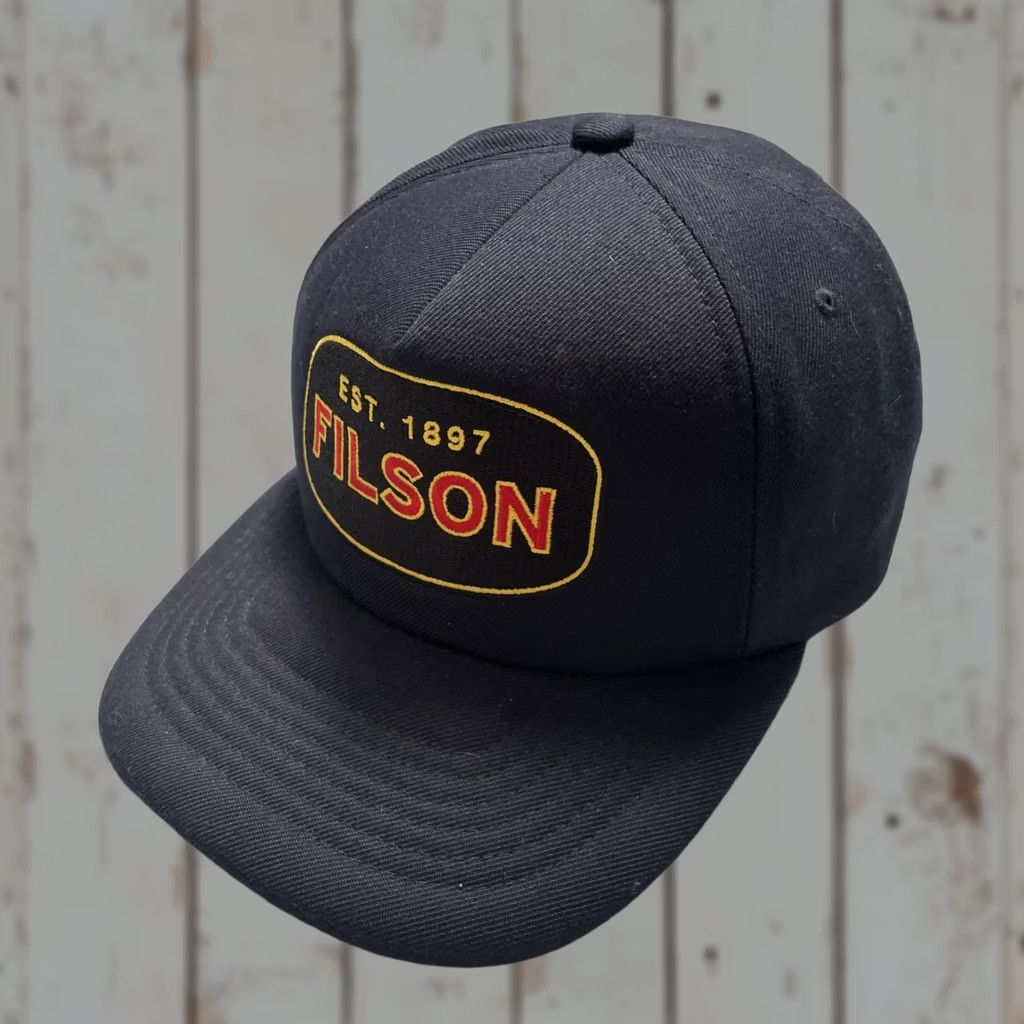 Filson Filson Cap One Size Blue Harvester SnapBack Logo Patch Outdoor Camp Hunting Fishing Size ONE SIZE - 1 Thumbnail