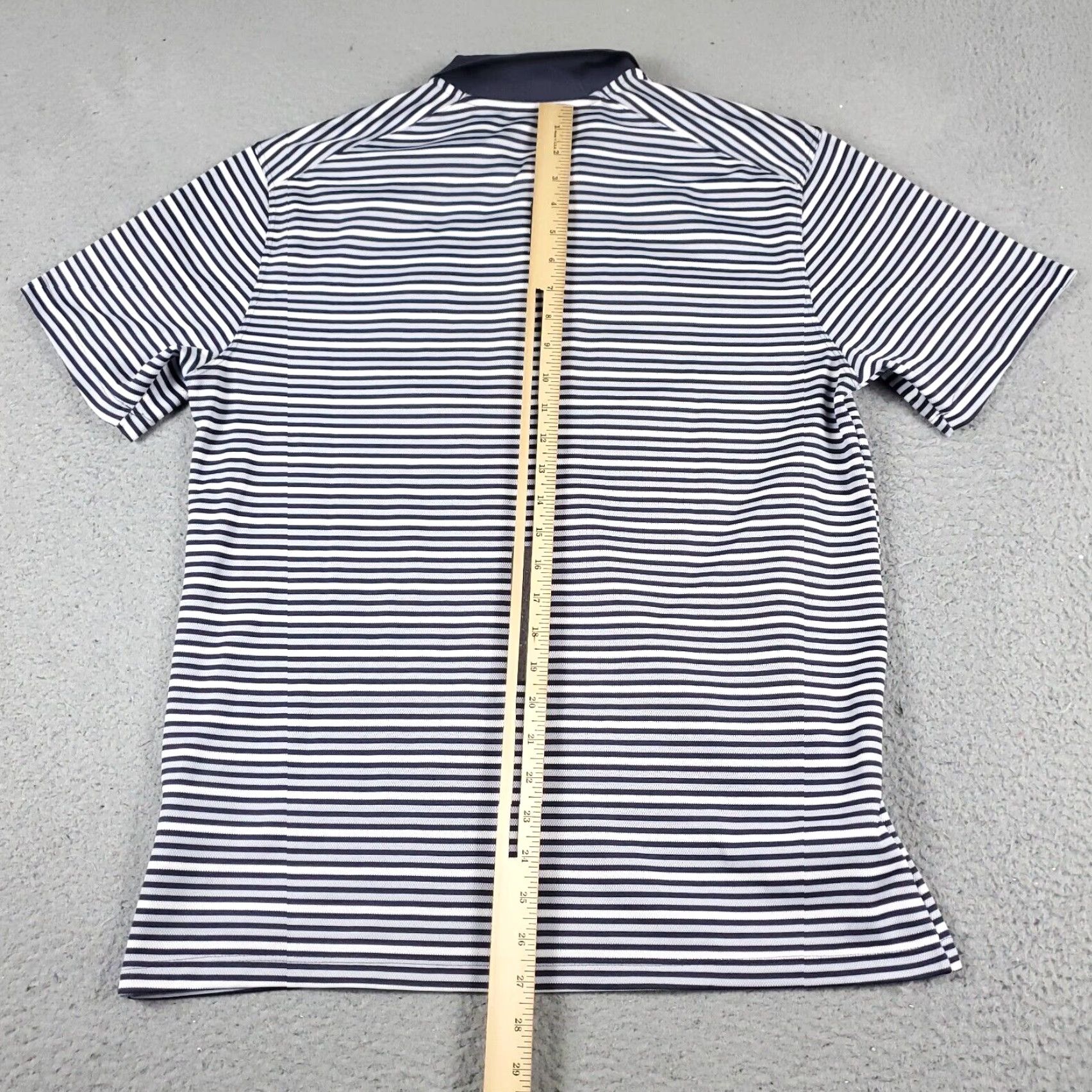 Nike Nike Polo Shirt Mens M Blue Striped Swoosh Golf Casual Short Sleeve polo shirt Nike Golf Men Medium Blue Striped Swoosh Size US M / EU 48-50 / 2 - 5 Thumbnail
