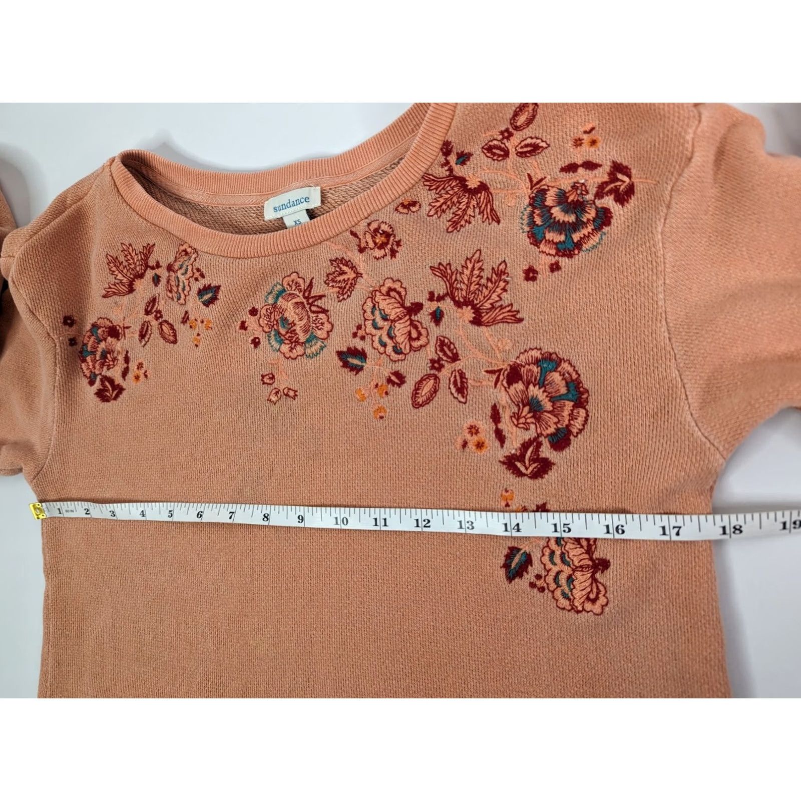 Vintage Sundance Clementine Fields Sweatshirt Womens XS Floral Embroidered Knit Long Sleeve Dolman Size XS / US 0-2 / IT 36-38 - 6 Thumbnail