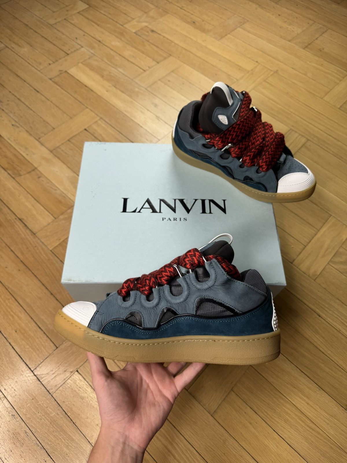 Lanvin LANVIN CURB MULTICOLOR SNEAKERS Size US 9 / EU 42 - 3 Thumbnail