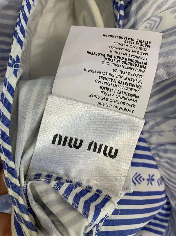 Miu Miu Miu Miu Summer Multi-Color Cotton Dress . Size S / US 4 / IT 40 - 5 Thumbnail