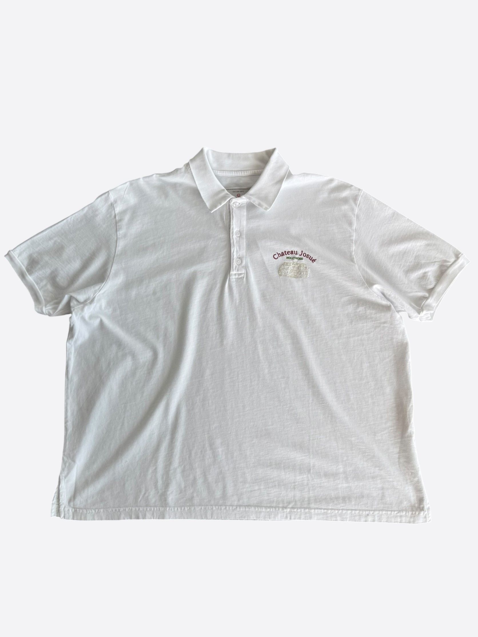 Gallery Dept. White Chateau Josue Embroidered Logo Polo T-Shirt Size US XL / EU 56 / 4 - 1 Thumbnail