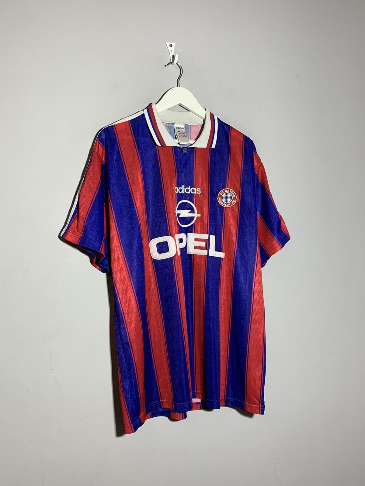 Adidas × Vintage Bayern Munchen 1996/97 Vintage Y2k Streetwear Football Shirt Size US XL / EU 56 / 4 - 2 Thumbnail