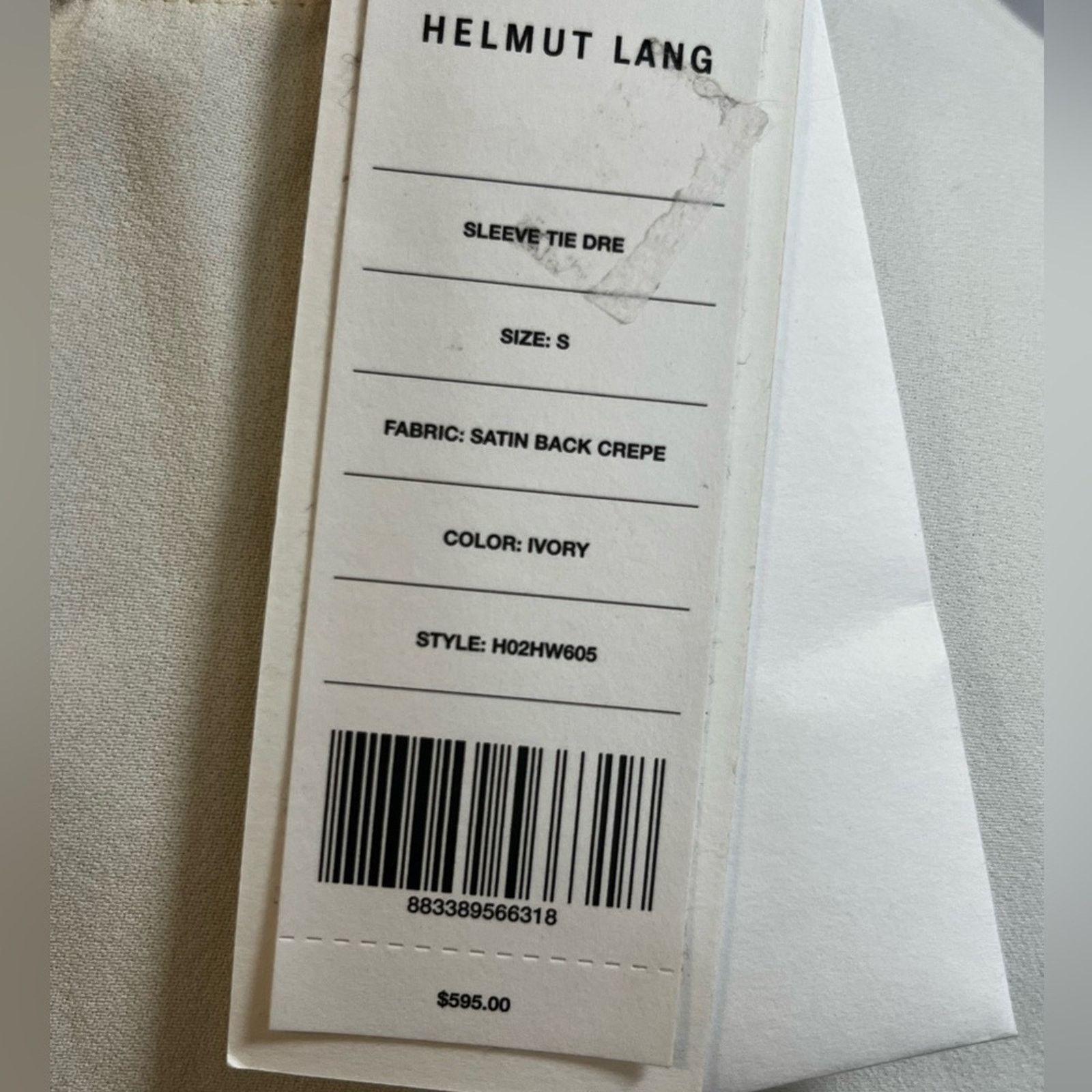 Helmut Lang Nwt -helmut lang cream ivory long maxi dress SRP $595 Size S / US 4 / IT 40 - 4 Thumbnail