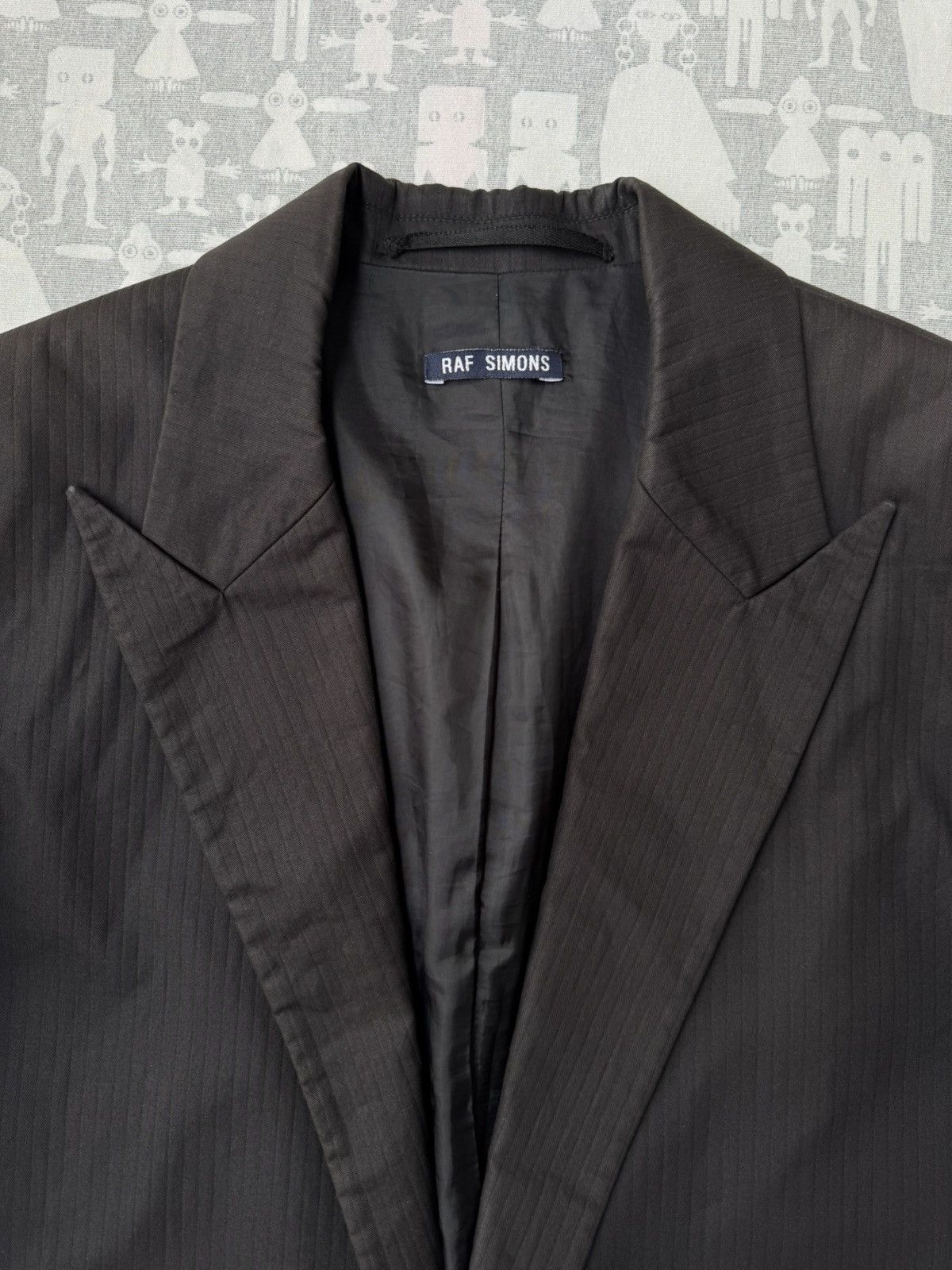 Raf Simons Raf Simons SS98 Satan Peak Lapel Pinstripes Cotton Coat Size US L / EU 52-54 / 3 - 2 Thumbnail