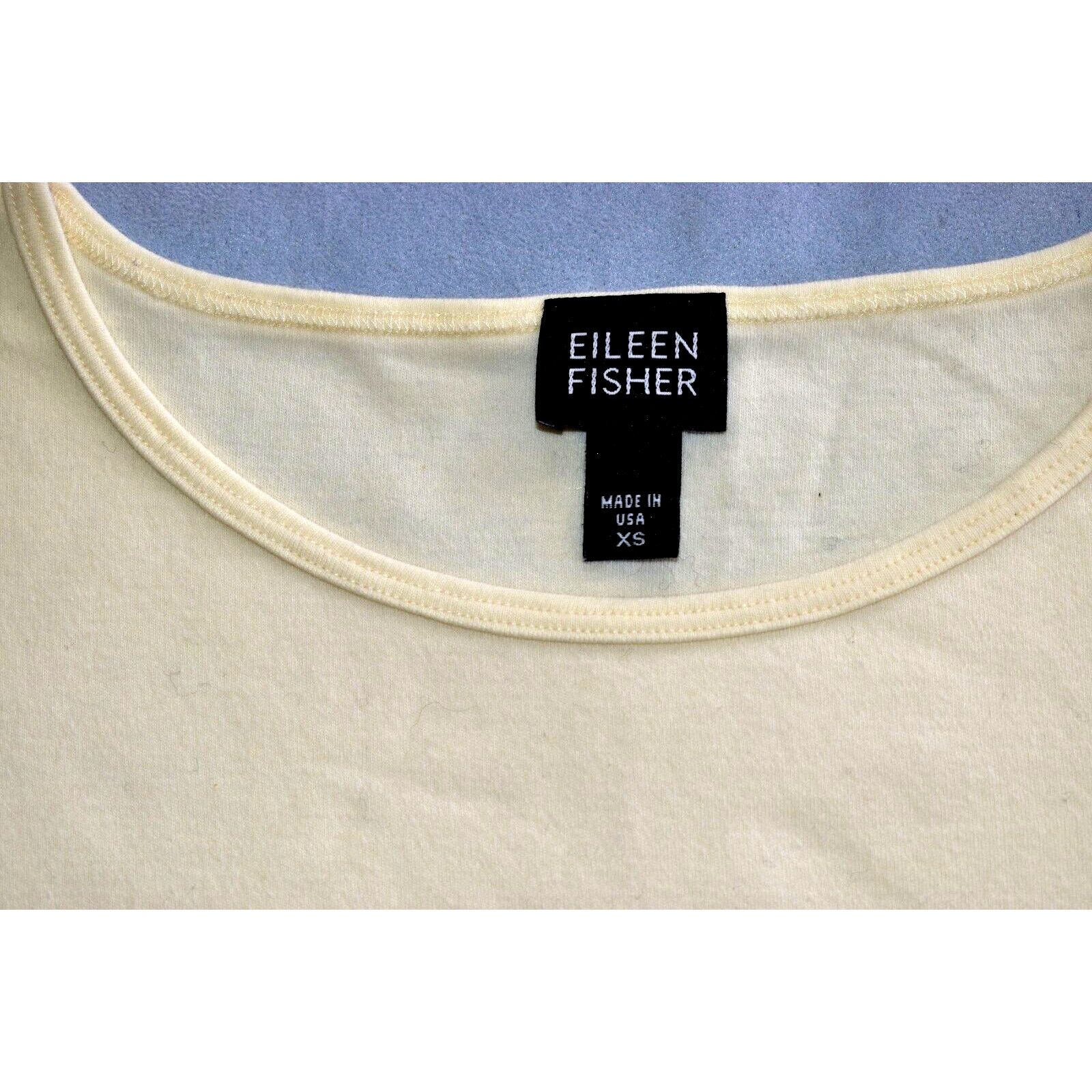 Eileen Fisher NEW EILEEN FISHER Pastel Yellow Short Sleeve Crop Top Sz XS Size XS / US 0-2 / IT 36-38 - 5 Thumbnail