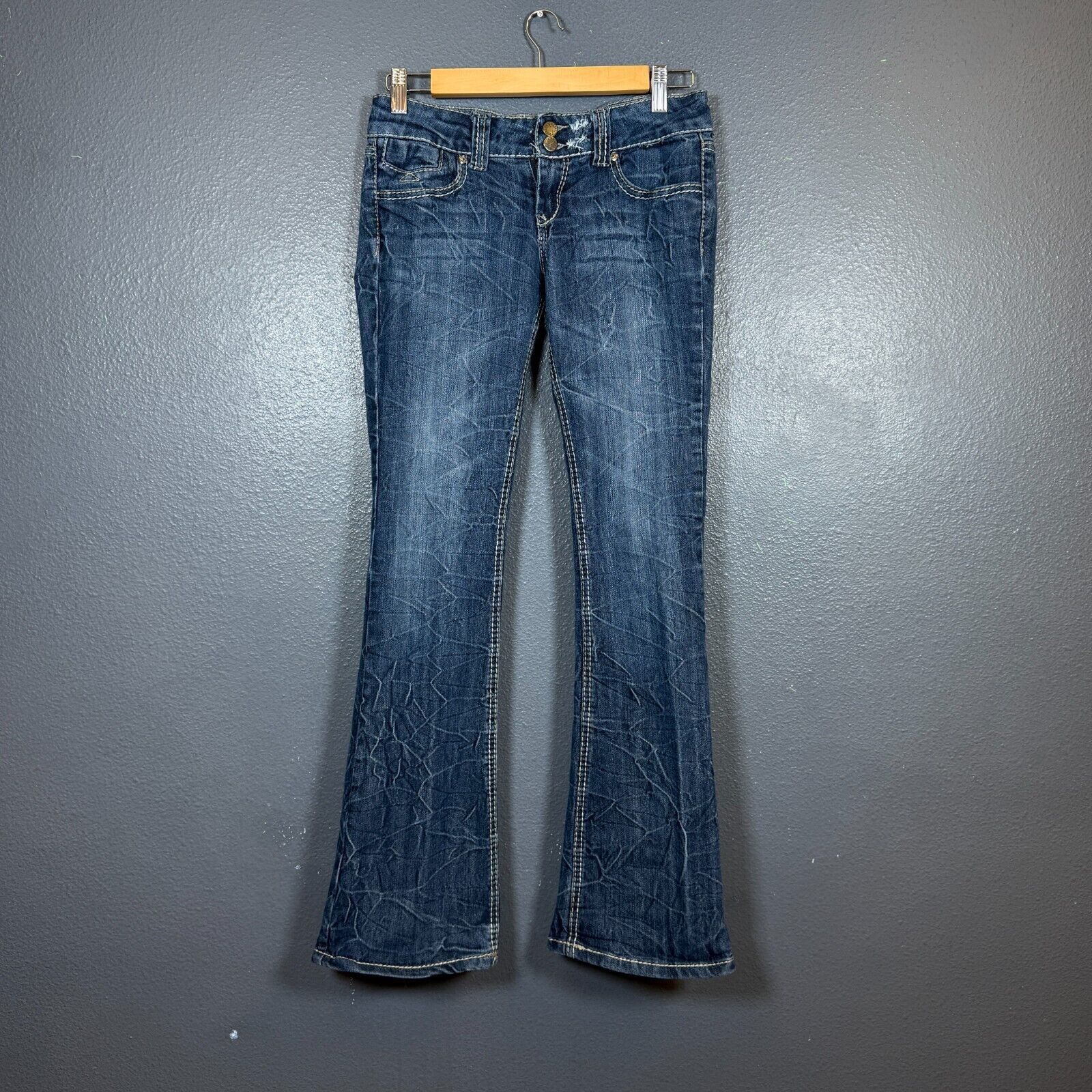 Vintage Vanilla 5 women’s blue denim jeans Y2K vintage baggy pants Size 29" - 4 Thumbnail