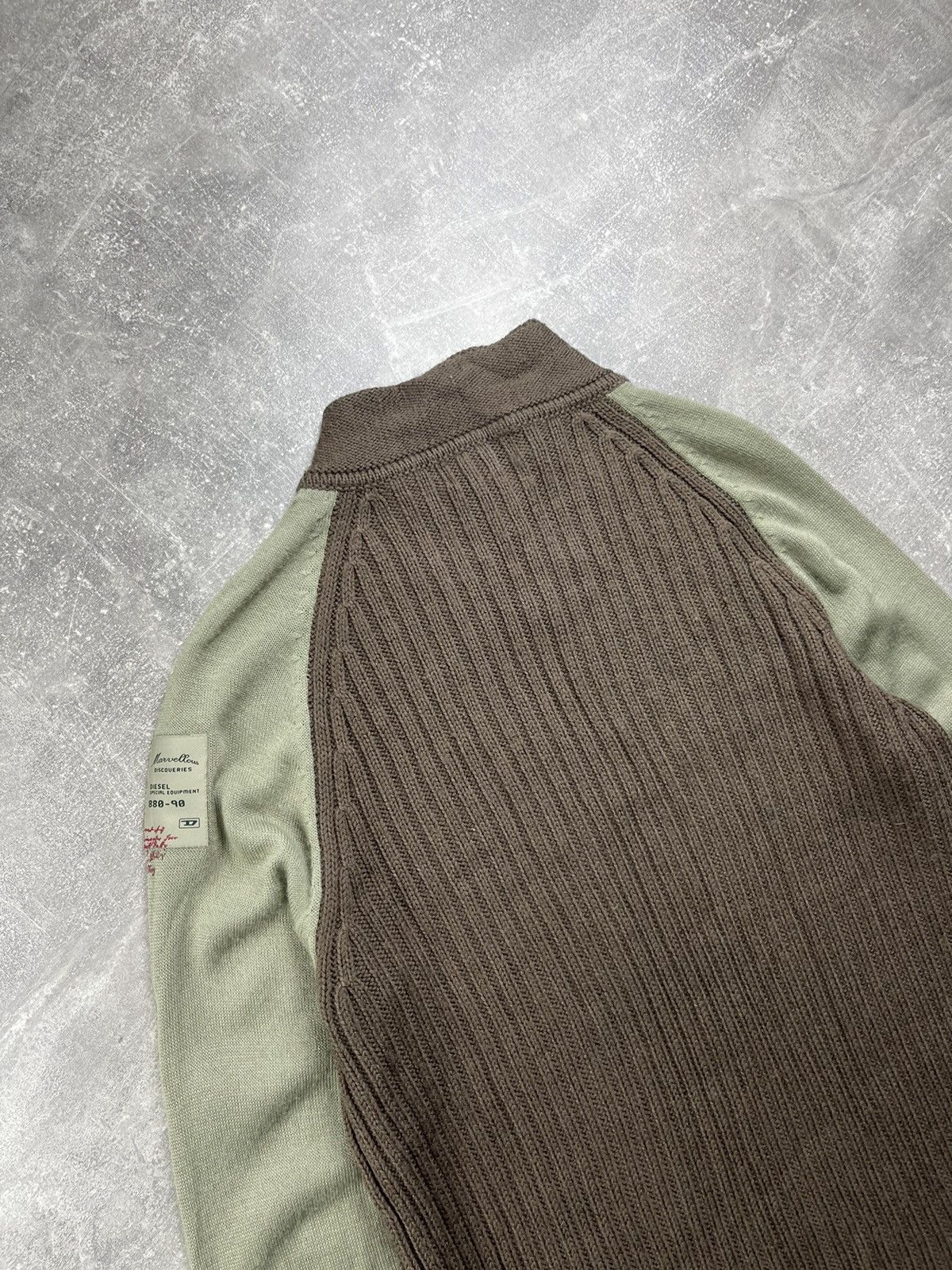Diesel Diesel “Special Equipment 880-90 90s Ribbed Wool Zip Sweater Size US L / EU 52-54 / 3 - 11 Thumbnail