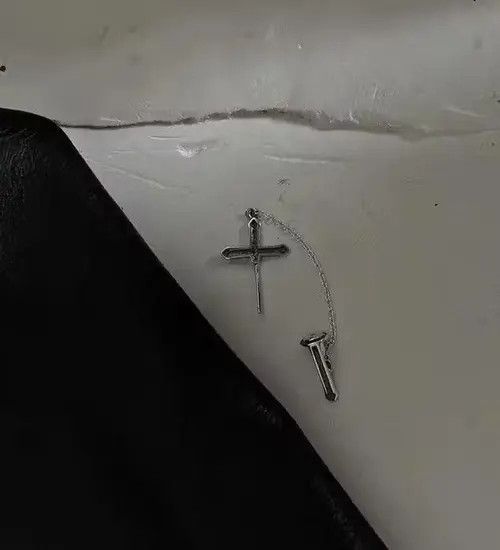 Jewelry Natsuko x Asaka 925 Silver Cross Earrings Size ONE SIZE - 3 Thumbnail