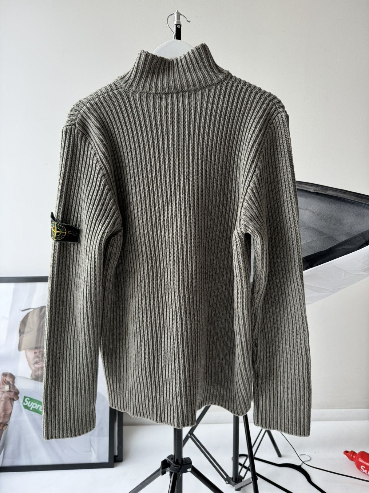 Stone Island Vintage Stone island Knitwear Zip Up Sweater Size US XL / EU 56 / 4 - 15 Thumbnail