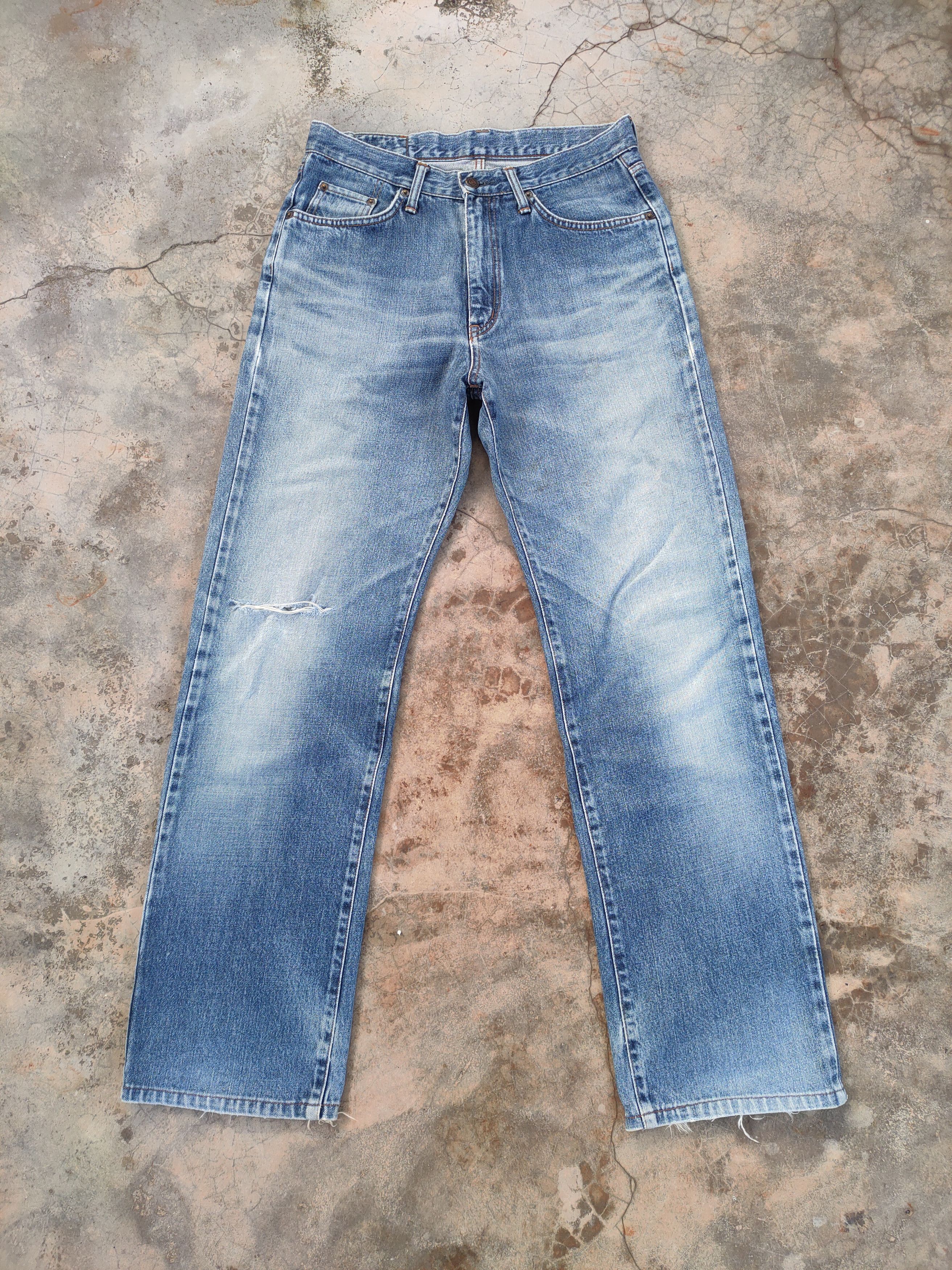 Japanese Brand EDWIN VINTAGE FADED DISTRESSED JEAN DENIM PANTS W32 Size US 32 / EU 48 - 1 Thumbnail