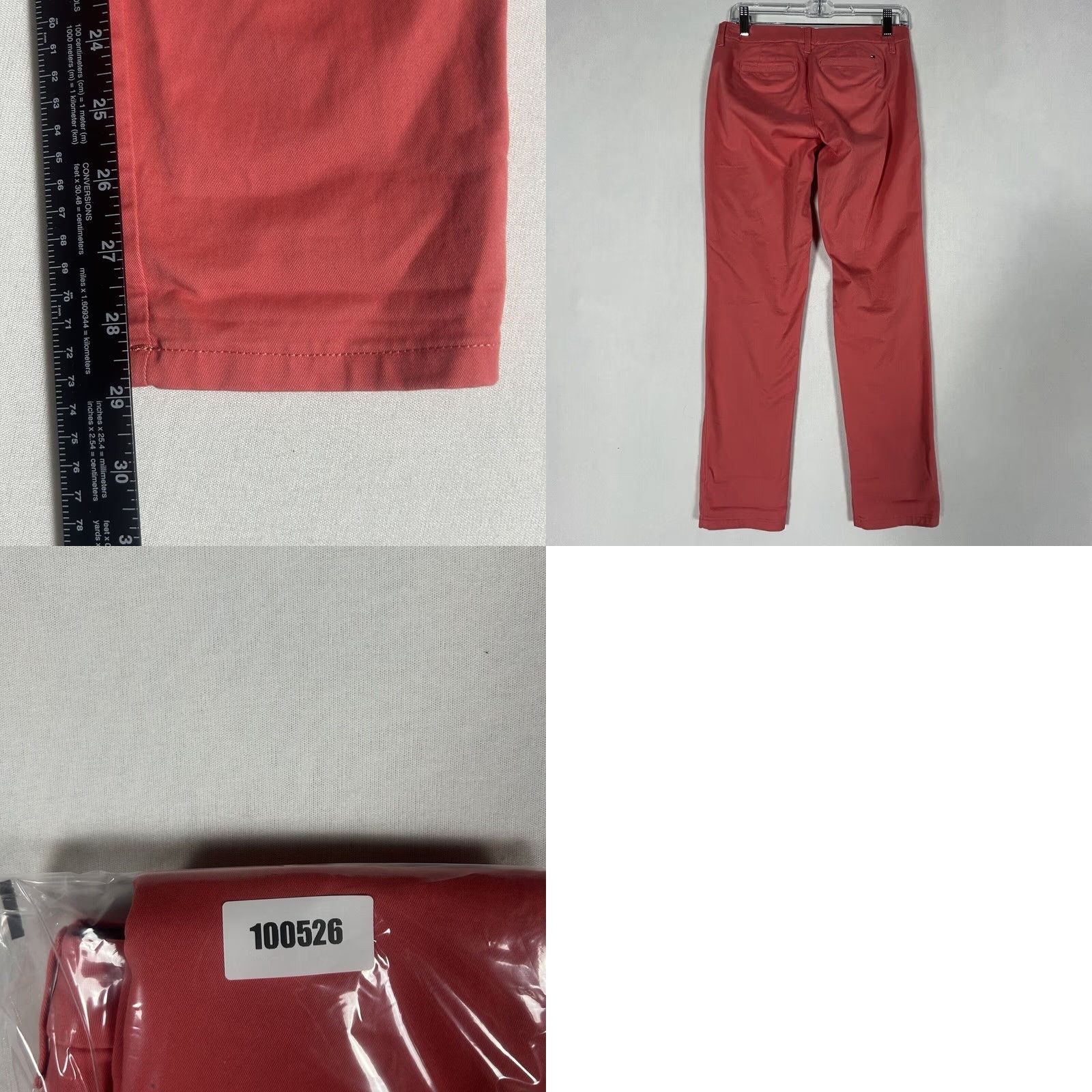 Tommy Hilfiger Tommy Hilfiger Pants Regular Fit Size 2 Mid Rise Pink Chino Women's Straight Button Zipper Elastic Stretch Casual Vector 2 Size 26" / US 2 / IT 38 - 8 Thumbnail
