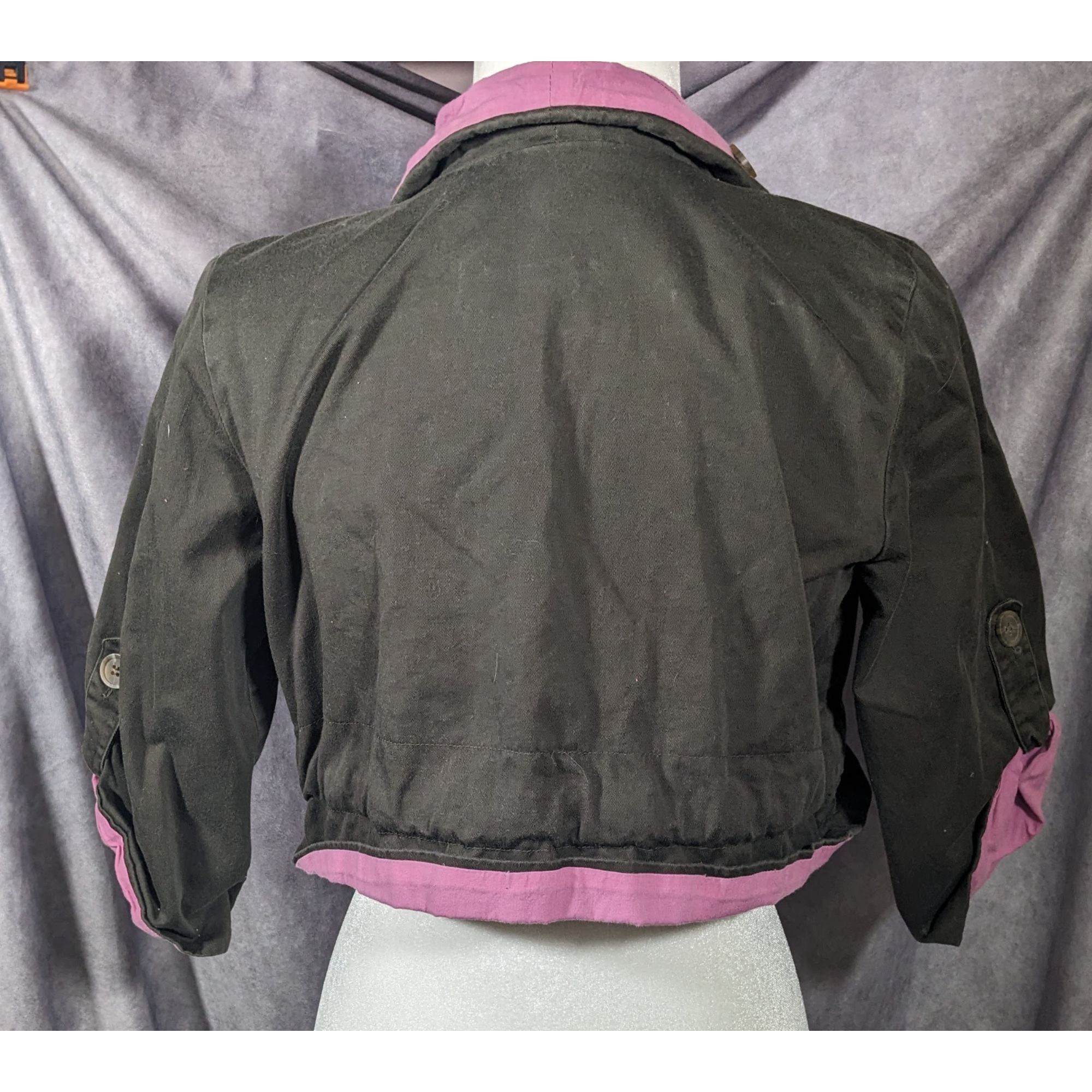 Other Vintage Kaleidoscope Cropped Pink And Grey Button Jacket Siz Size M / US 6-8 / IT 42-44 - 8 Thumbnail