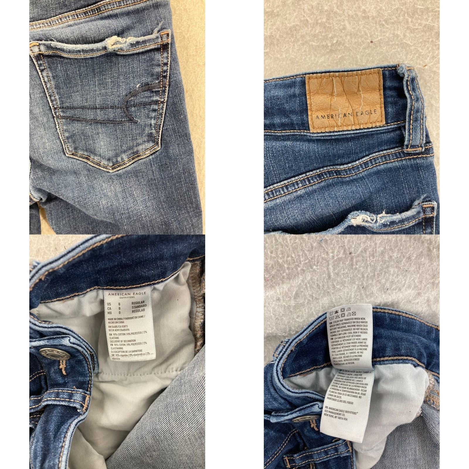 American Eagle Outfitters American Eagle Outfitters Jeans Womens 0 Blue Denim Stretch Skinny Next Level Jeans - Adult Regular Size 0 Blue Denim Size 25" / US 0 / IT 36 - 8 Thumbnail