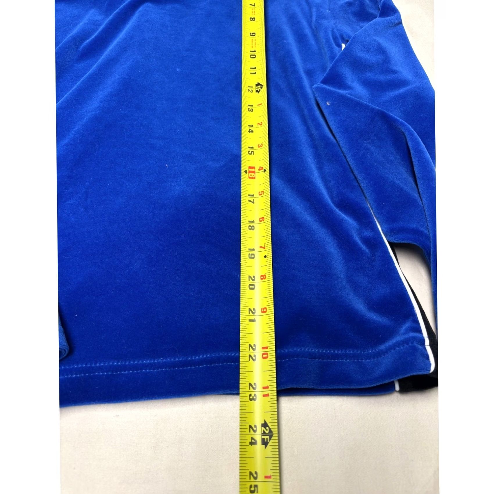 Fox Racing FOX Racing Velour Zip Up Hoodie Blue Black Stripe Y2K Track Jacket Medium Women Hoodie Full Zip Pocket Mens? Size M / US 6-8 / IT 42-44 - 6 Thumbnail