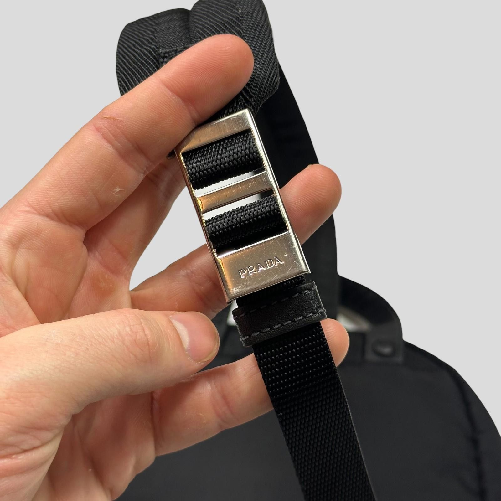 Prada Prada 2018 Rubber Race Logo Nylon Sling Harness Backpack Size ONE SIZE - 3 Thumbnail