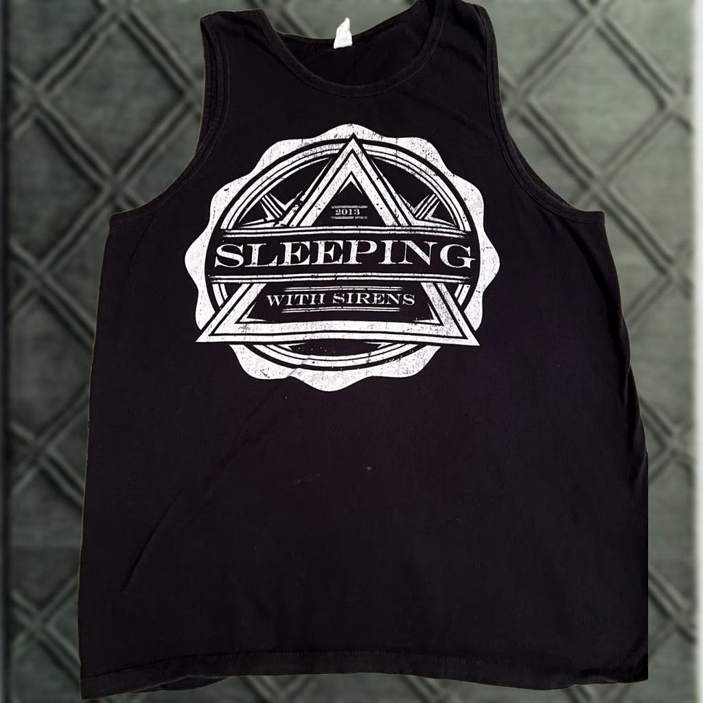 Vintage Sleeping With Sirens Tank Unbranded Shirt Womens L Black White Coffin Emo Band Tee Tank Size L / US 10 / IT 46 - 1 Thumbnail