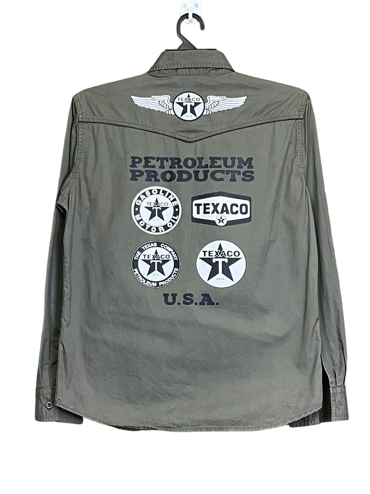 American Apparel GRAIL🔥TEXACO USA PETROLEUM TEXAS COMPANY BUTTON UPS SHIRT Size US M / EU 48-50 / 2 - 2 Thumbnail
