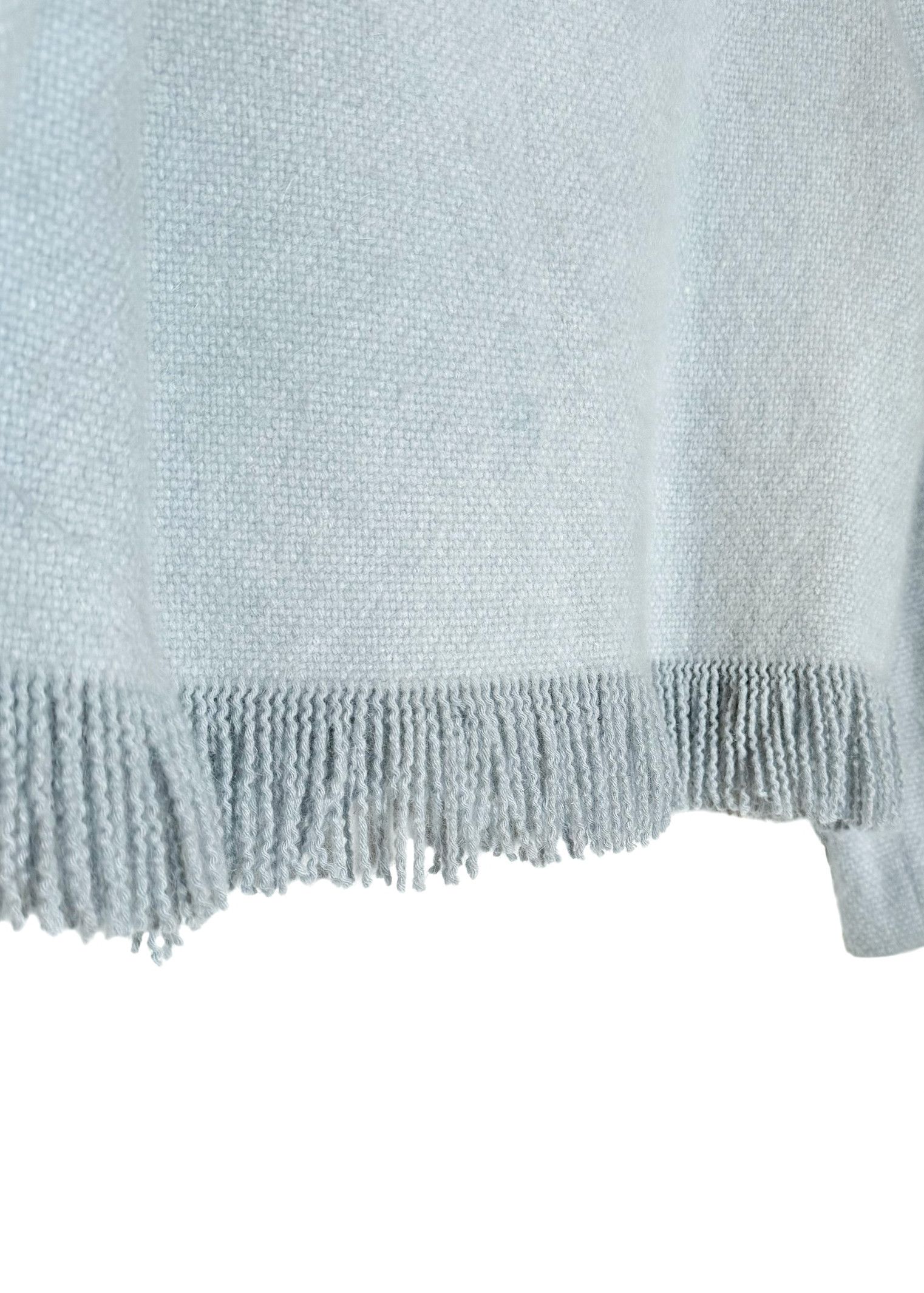 Marni Marni Baby Blue Cashmere Sablehair Fringed Cropped Sweater Size M / US 6-8 / IT 42-44 - 4 Thumbnail
