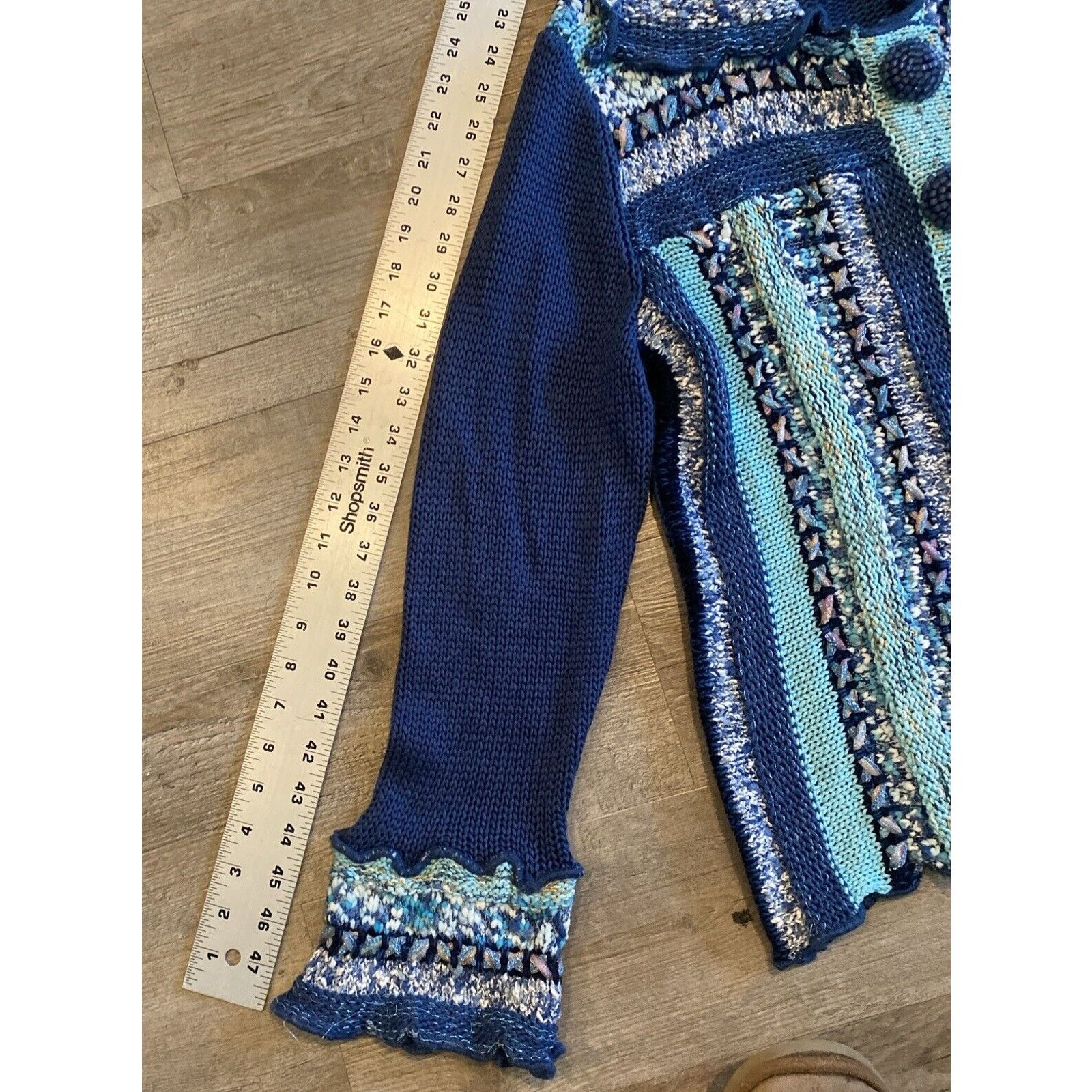 Parkhurst Vtg Parkhurst Decorative Cardigan Sweater Cotton -LG Size L / US 10 / IT 46 - 8 Thumbnail