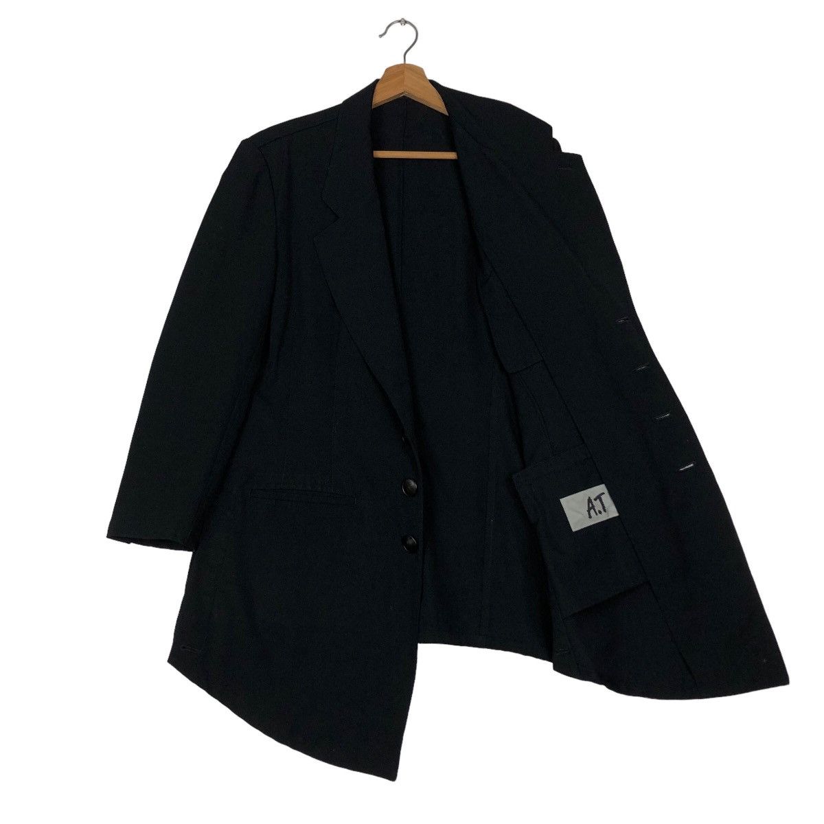 Yohji Yamamoto 🔥Rich Black Bondage Design Asymmetrical Design Cut AT Japan Size US M / EU 48-50 / 2 - 9 Thumbnail