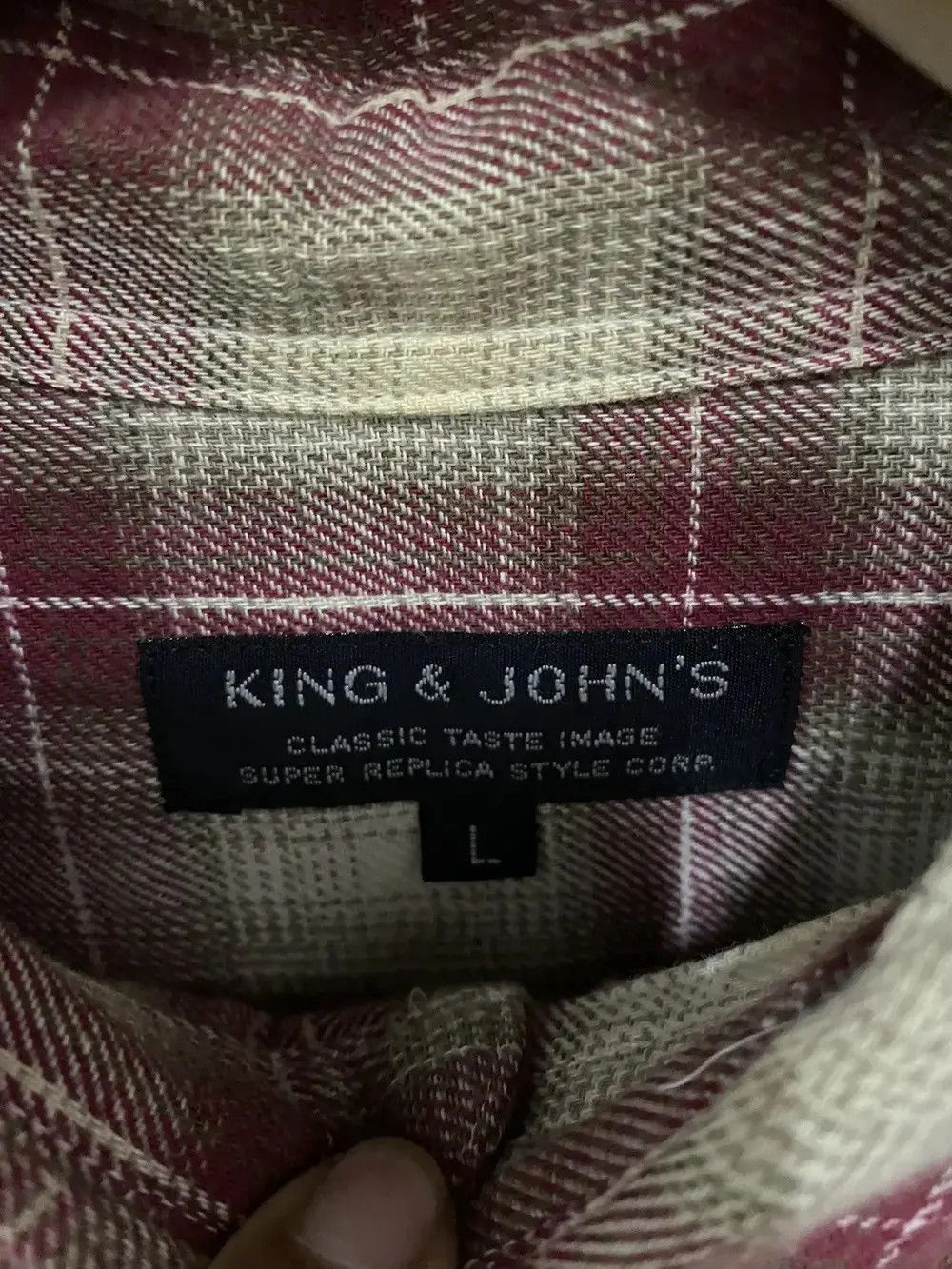 Vintage King & John Plaid Tartan Flannel Shirt Size US L / EU 52-54 / 3 - 5 Thumbnail