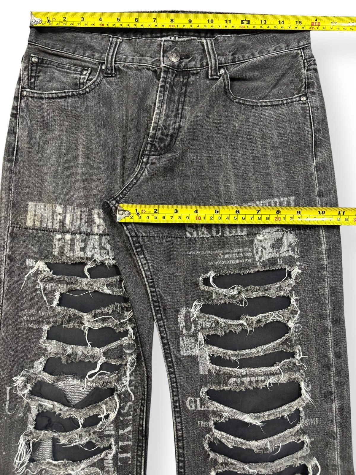 Hysteric Glamour Vintage Japanese Brand Faded Distressed Punk Grunge Jeans Size US 31 - 13 Thumbnail