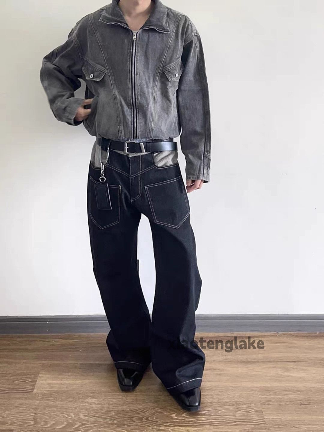 Designer × Jean × Vintage Unisex outdoor utility loose baggy cargo patchwork jeans Size US 32 / EU 48 - 7 Thumbnail