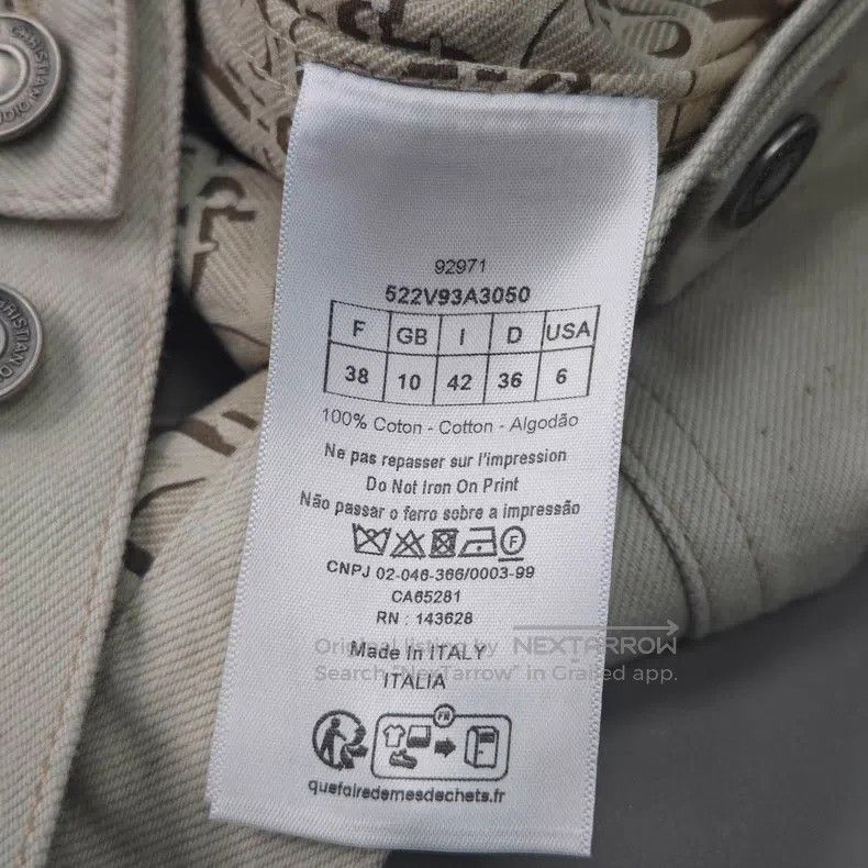 Dior Dior Beige embroidered bee denim cotton vest jacket Size XS / US 0-2 / IT 36-38 - 6 Thumbnail