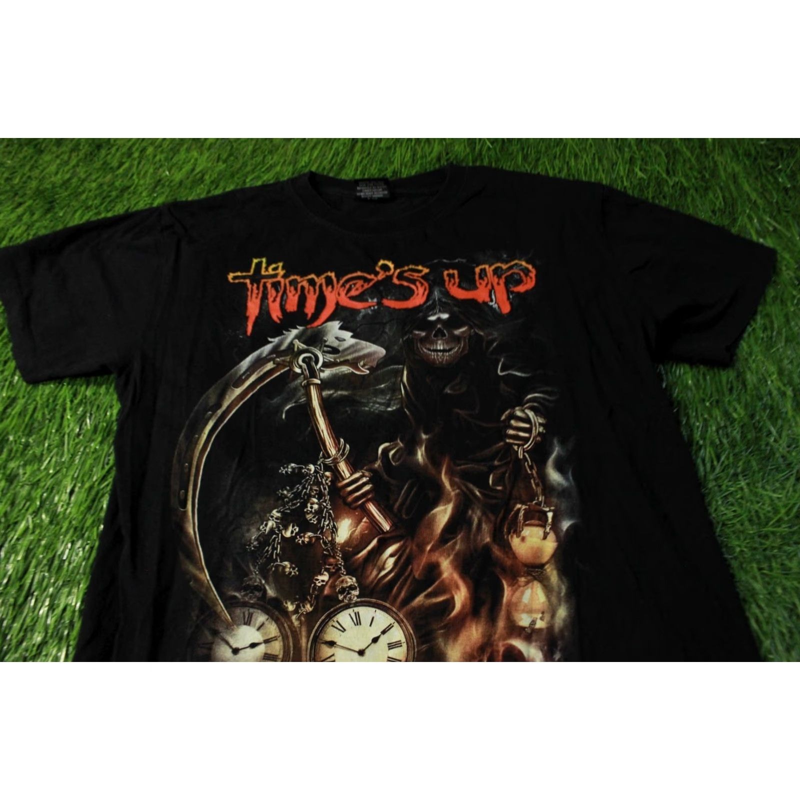 Vintage TIME'S UP WILD SHIRT MEN L Black Time's Up Grim Reaper 2010s Vintage? Wait no - Original 100% Cotton T-Shirt Large Men Black Time's Up Shirt Size US L / EU 52-54 / 3 - 3 Thumbnail
