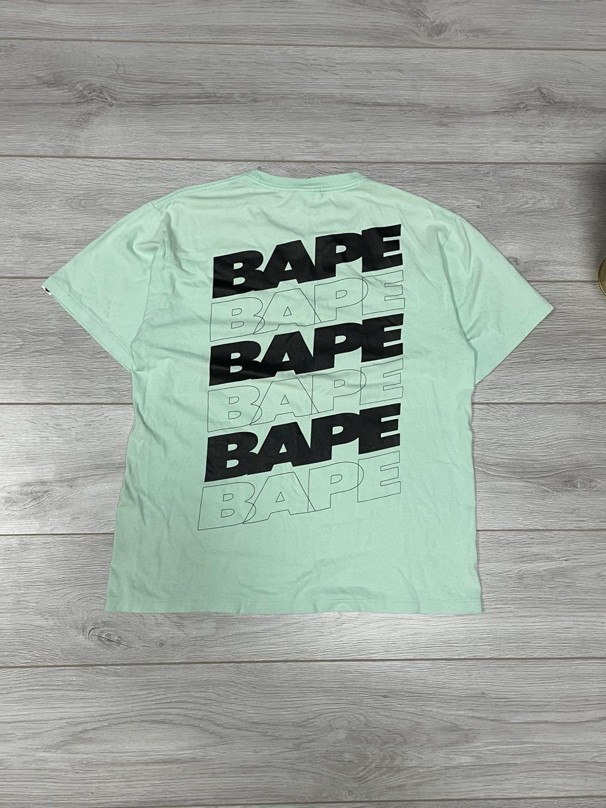Bape Bape monogram spell out big logi head t-shirt Size US L / EU 52-54 / 3 - 1 Thumbnail