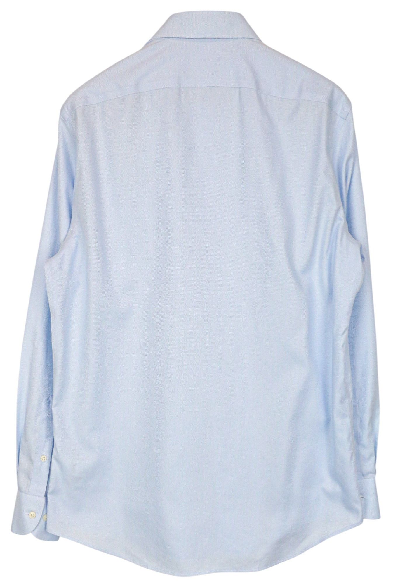 Suitsupply TRAVELLER 42/16 1/2 Slim Blue Cotton Shirt 78905 Size 42R - 2 Thumbnail