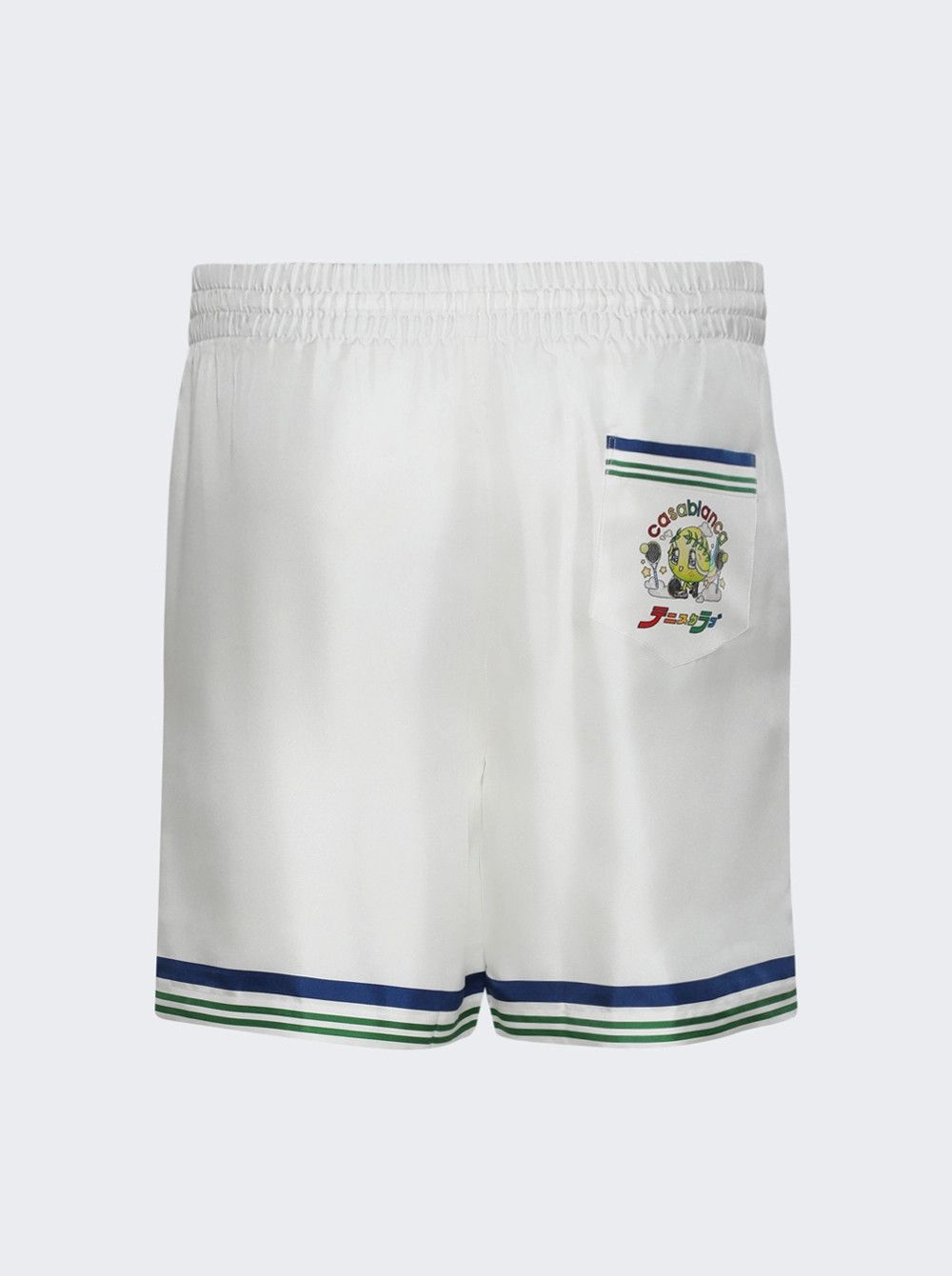 Casablanca os11x0326 Drawstring Tennis Shorts in White Size US 32 / EU 48 - 2 Thumbnail