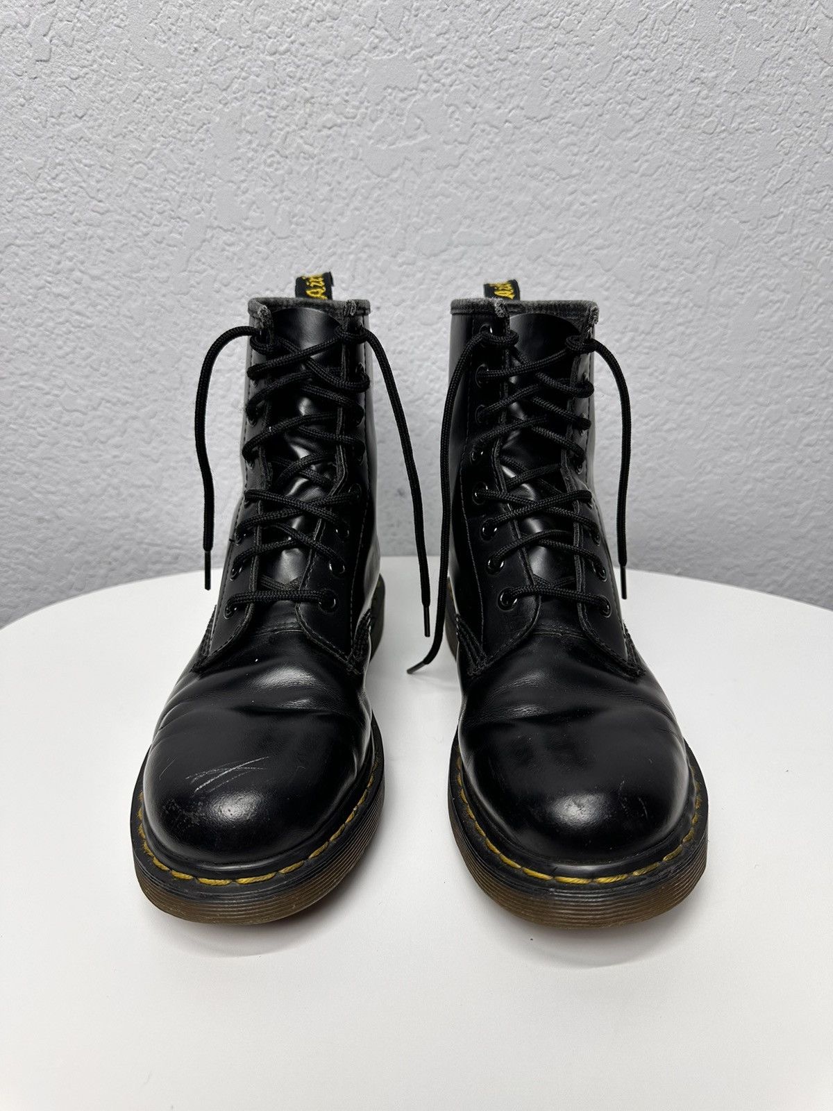 Dr. Martens Dr Martens Black Leather Combat Boots Classic Punk Style Size US 7 / EU 40 - 10 Thumbnail