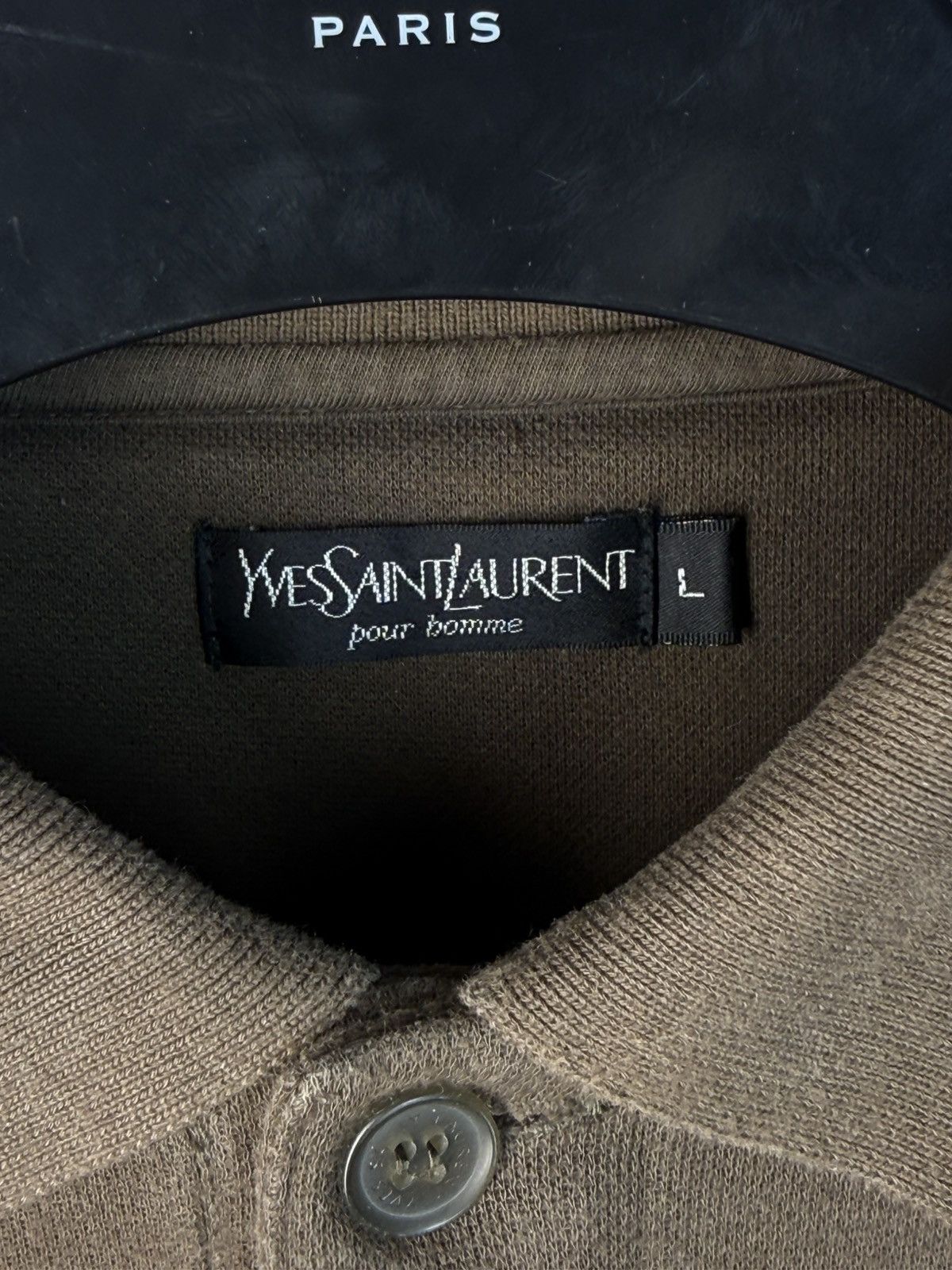 Yves Saint Laurent 90s YSL Sweatshirt 1/4 Olive Vintage Sweater Quarter Zip Size US L / EU 52-54 / 3 - 7 Thumbnail
