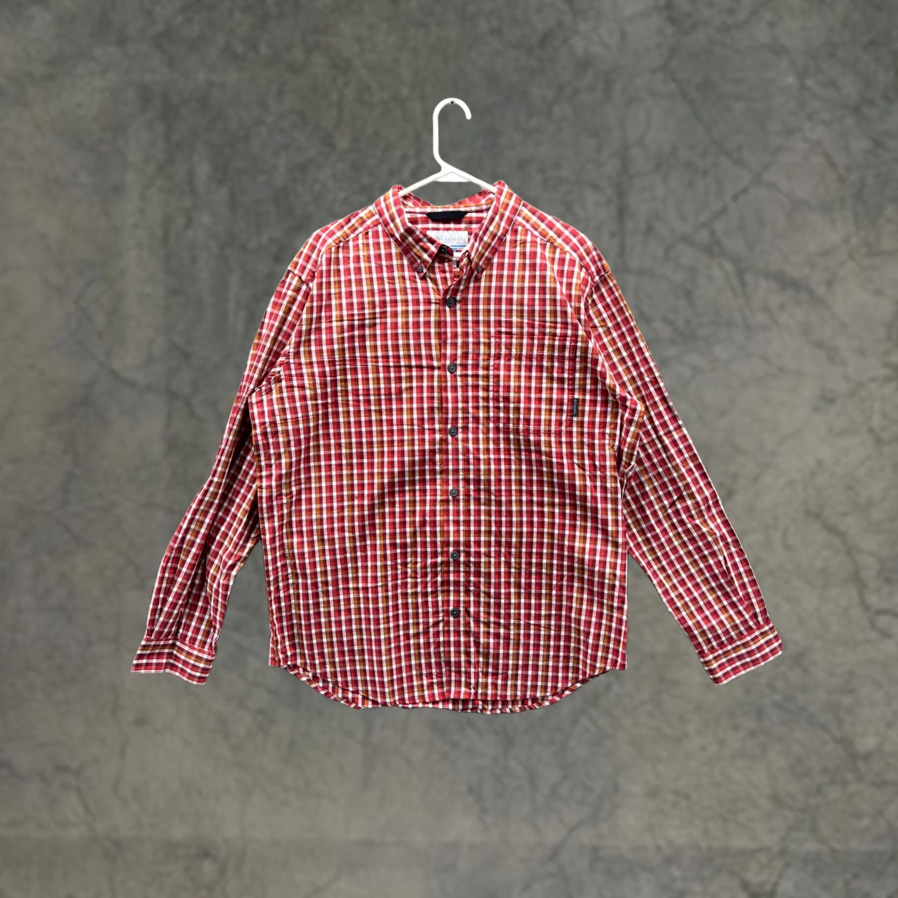 Vintage Columbia Shirt Mens Large Red Check Long Sleeve Button Front Casual Woven Size US L / EU 52-54 / 3 - 1 Thumbnail