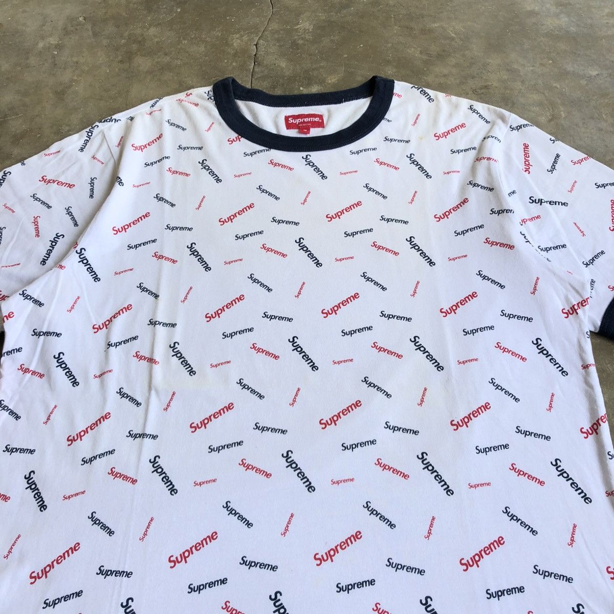 Supreme FW 18 Supreme Scatter Ringer Tee White Size US L / EU 52-54 / 3 - 2 Thumbnail