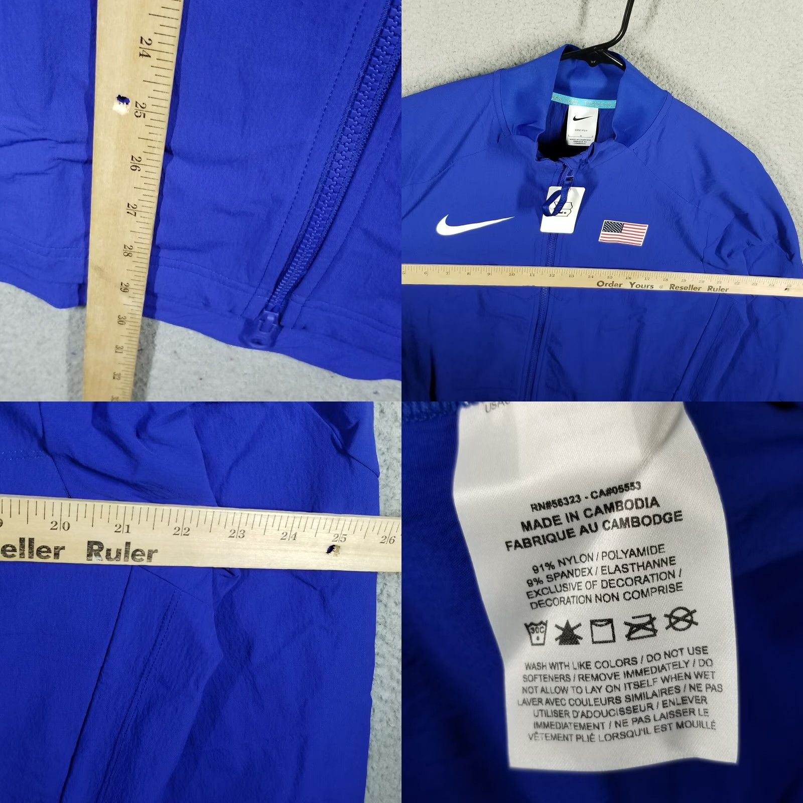 Nike Nike Pro Elite Track Jacket Large Blue USA Olympic 2024 Dri-FIT Men Size US L / EU 52-54 / 3 - 8 Thumbnail
