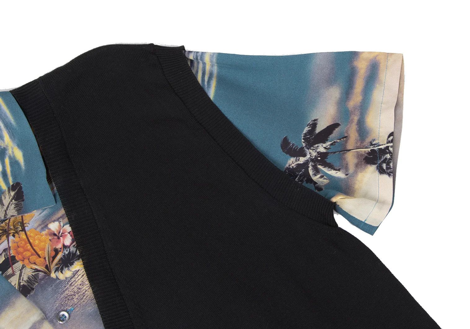 Jean Paul Gaultier Aloha Shirt Layered Design in Black and Other Colors Size US M / EU 48-50 / 2 - 6 Thumbnail