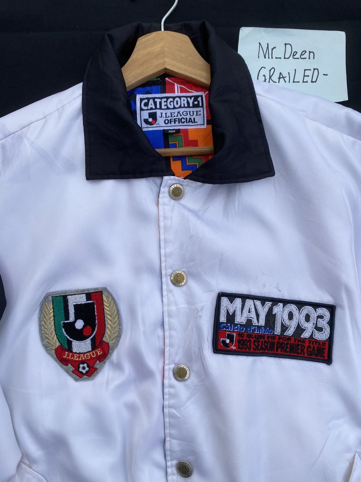 Japanese Brand Vtg 93s J.League Inaugural Seasons Reversible Bomber Jacket Size US L / EU 52-54 / 3 - 18 Thumbnail