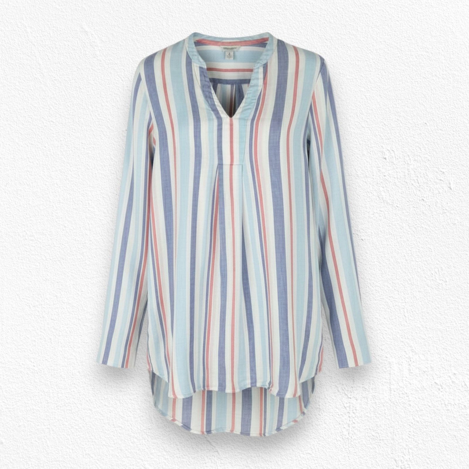 L.L. Bean L.L. Bean 100% Linen Blue White Stripe Tunic Size Small Size S / US 4 / IT 40 - 1 Thumbnail