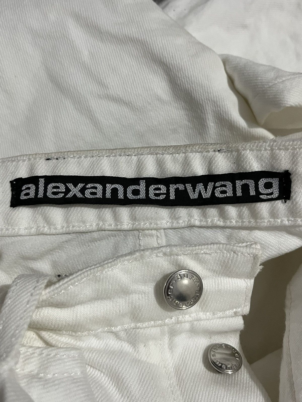 Alexander Wang Vintage Alexander Wang White Bite Flip Fold Over Embroidered Size US 27 - 8 Thumbnail