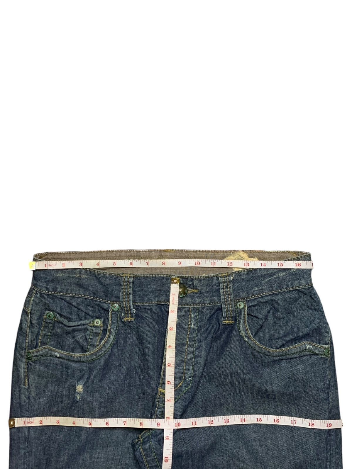 Japanese Brand × Tornado Mart Vintage Japanese Brand Button Fly Distressed Bootcut Jeans Size US 34 / EU 50 - 11 Thumbnail