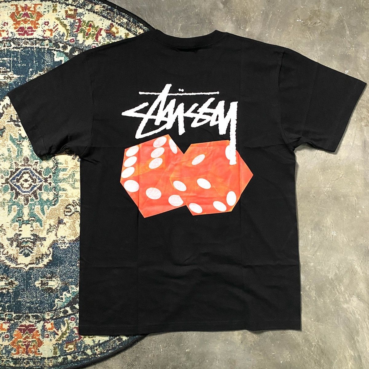 Stussy STUSSY DICED OUT TEE - BLACK | Grailed