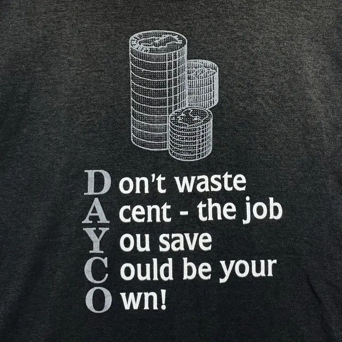 Fruit Of The Loom Vintage 80’ DAYCO PRODUCTS AUTOMOTIVE Promo Tee Shirt Size US L / EU 52-54 / 3 - 5 Thumbnail